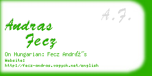 andras fecz business card